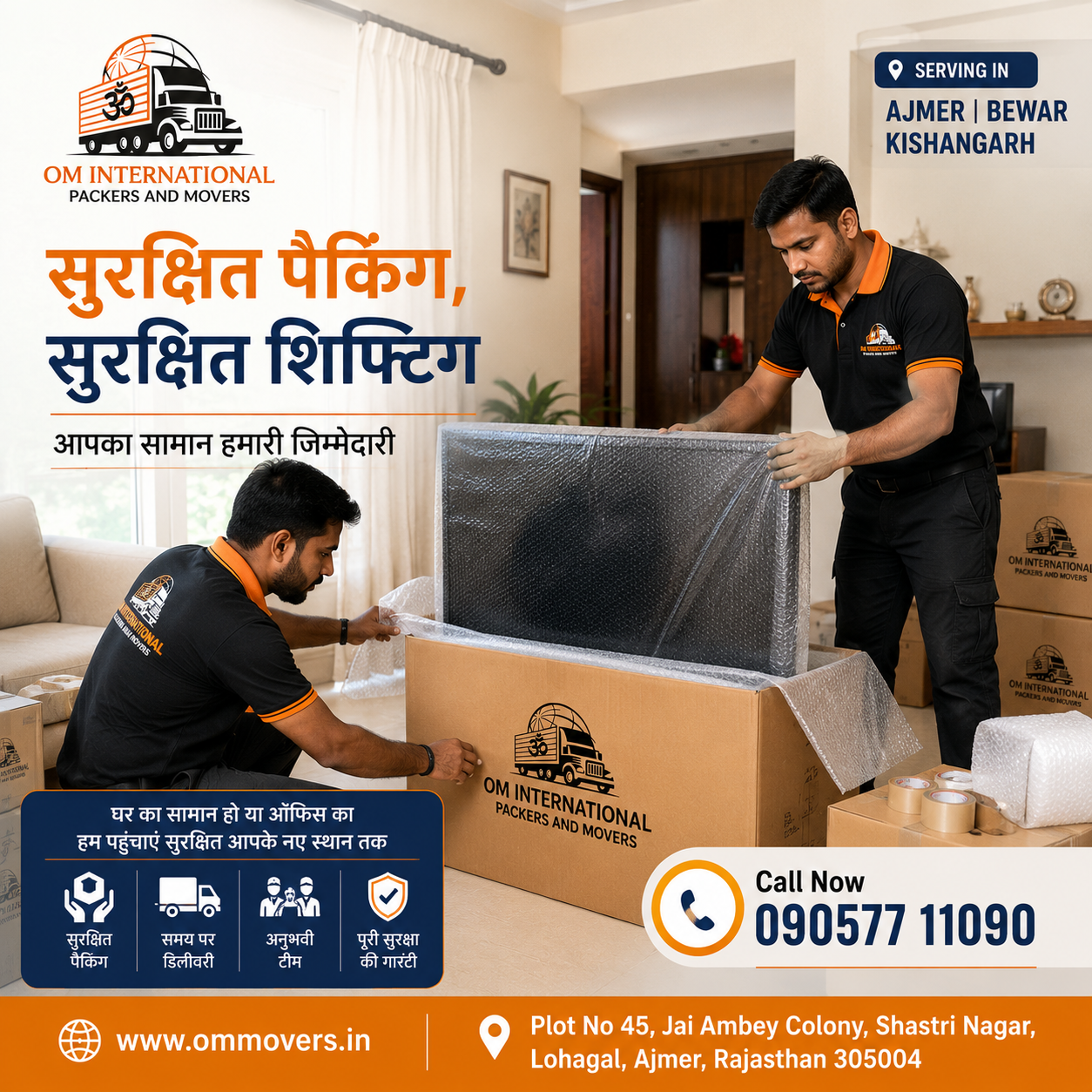 Om International Packers And Movers professional moving team