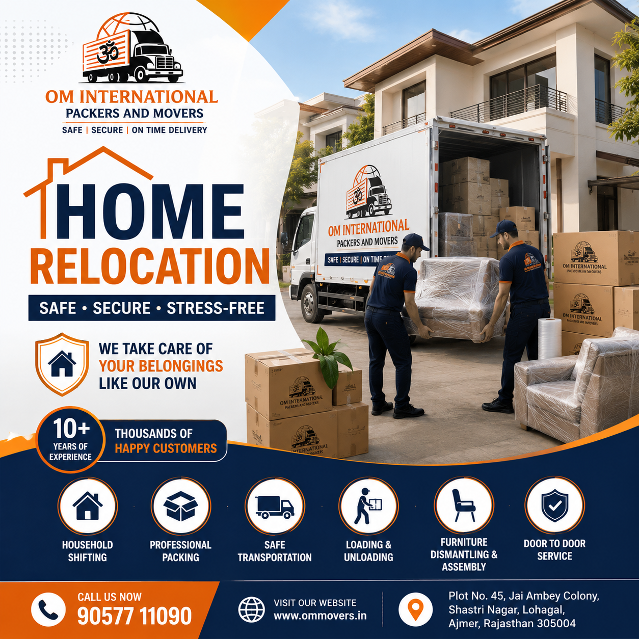 Home shifting service in Ajmer – Om International Packers And Movers professional packers
